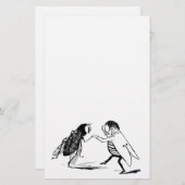  insecten dansen; blauw flesvliegen briefpapier (Voorkant / Achterkant)