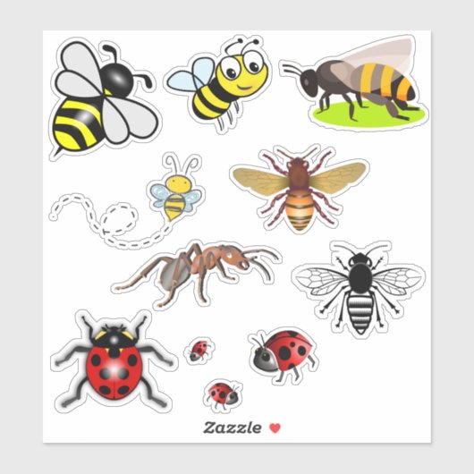 Insecten Decal sheets Sticker (Vel)