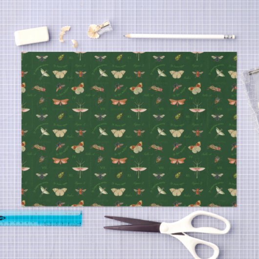  Insecten Decoupage Papier Bos Groen (Craft)