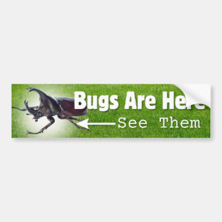 Insecten zijn hier... Rhino Kever Bumpersticker