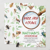 Insectenbeestjes verjaardag kaart (Voorkant / Achterkant)