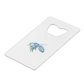 Insectenbijenblauw Kredietkaart Flessenopener (Voorkant Gekanteld)