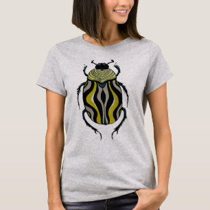 Insectenliefhebber gestreepte kever kunst t-shirt