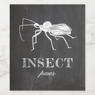 Insectenpoten. Chalkboard Halloween feest. heks Wijn Etiket