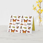 INSECTES cool Carte de voeux pliée (Fleur jaune)