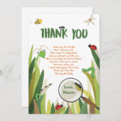 Insectes de carte d'insertion d'anniversaire de (Devant / Derrière)