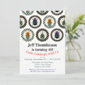 Insectes vintages Anniversaire Invitation Science  (Debout devant)