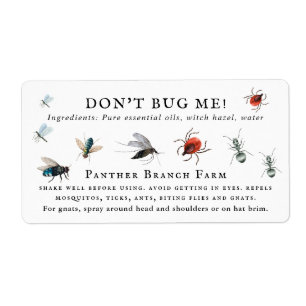Insectifuge Maison Étiquette Monogramme