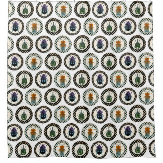 Insects Colorful Beetles Science Douchegordijn