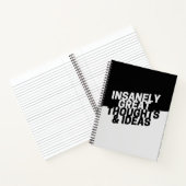 Insensé de grandes pensées et idées Carnet amusant (Intérieur)
