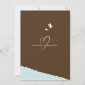 inséparable bleu faire-part de mariage (Dos)