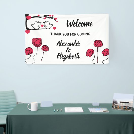 Inséparable de bannière Mariage d'accueil (Salon professionnel)