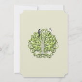 Inséparable Green Swirl Tree Faire-part de mariage (Devant)