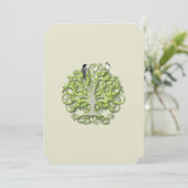 Inséparable Green Swirl Tree Faire-part de mariage (Debout devant)