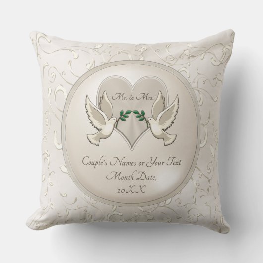 Inséparable Heart Personnalisé M. et Mme Coussins (Recto)