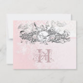 Inséparable Pink Musical Scroll Monogramme RSVP (Dos)
