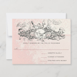 Inséparable Pink Musical Scroll Monogramme RSVP