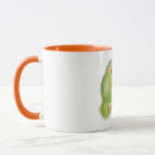 Inséparable vert avec mug fleur par ORDesigns. (Gauche)