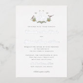 Inséparables "A" Faire-part de mariage à huile de (Recto)