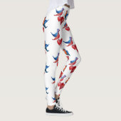 Inséparables, Aquarelle Oiseaux Leggings personnal (Droite)