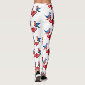 Inséparables, Aquarelle Oiseaux Leggings personnal (Dos)