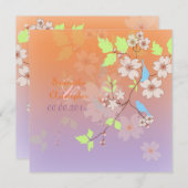 Inséparables au coucher du soleil Invitations de m (Devant / Derrière)