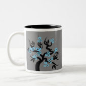Inséparables Bleus Sur Les Mugs De Sakura Tree (Gauche)