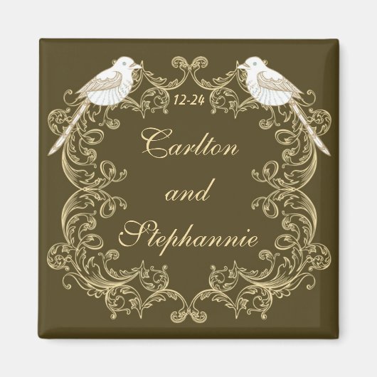 Inséparables Brown / Creme Mariage Magnet (Devant)