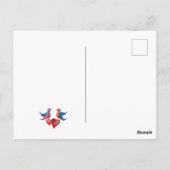 Inséparables, Carte postale Aquarelle Oiseaux (Dos)