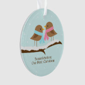 inséparables couple Noël personnalisé (devant)