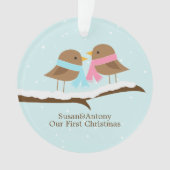 inséparables couple Noël personnalisé (devant)