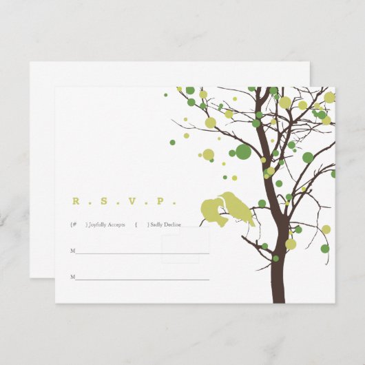 Inséparables dans Arbre RSVP - Vert et Brown (Devant / Derrière)