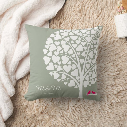 Inséparables d'arbre de coussin d'anniversaire de (Couverture)