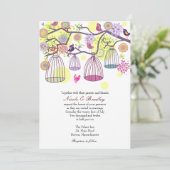 Inséparables de cages d'oiseaux Faire-part de mari (Debout devant)