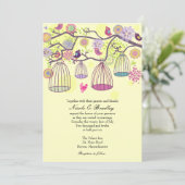 Inséparables de cages d'oiseaux Faire-part de mari (Debout devant)