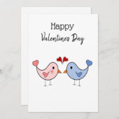 Inséparables de carte de Saint Valentin modifiable (Devant / Derrière)