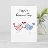 Inséparables de carte de Saint Valentin modifiable (Debout devant)