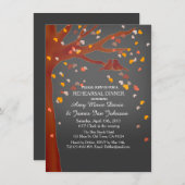 Inséparables de chêne répétition dîner invitations (Devant / Derrière)