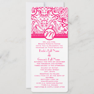 Inséparables de framboise Faire-part de mariage