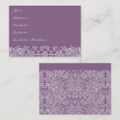 Inséparables de prune Cartes de visite (Devant / Derrière)