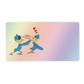 Inséparables de Valentine's Shipping Étiquette (Devant)