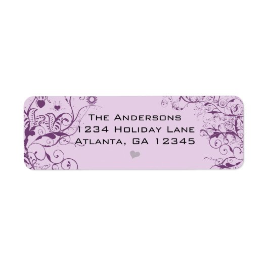 Inséparables de violet  de retour Étiquettes (Devant)