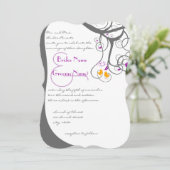 Inséparables des tourbillons de prune Faire-part d (Debout devant)