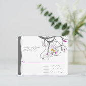 Inséparables des tourbillons de prune Faire-part d (Debout devant)