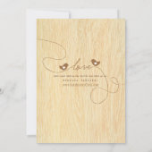 Inséparables doués sur Faire-part de mariage de Wo (Dos)