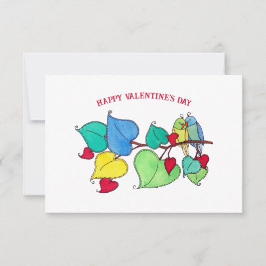 Inséparables en difficulté Carte Saint-Valentin (Devant)