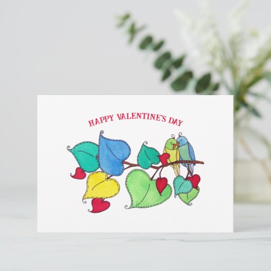 Inséparables en difficulté Carte Saint-Valentin (Debout devant)