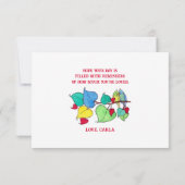 Inséparables en difficulté Carte Saint-Valentin (Dos)