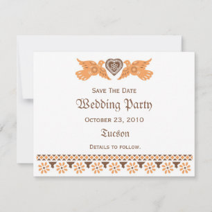 Inséparables Enregistrer La Carte Date - Persimmon