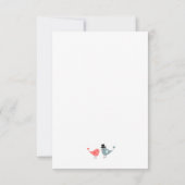 Inséparables Faire-part de mariage Heart Chevron (Dos)